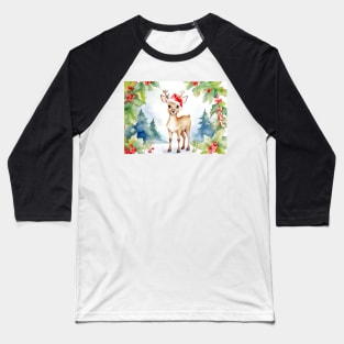 Baby Deer In Winter wonderland Baseball T-Shirt